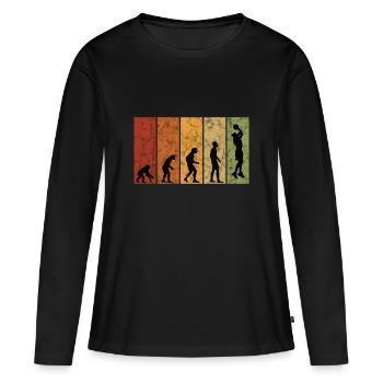 Basketteur basketteur - T-shirt manches longues Premium bio Femme - noir - Devant - Julia (174cm)