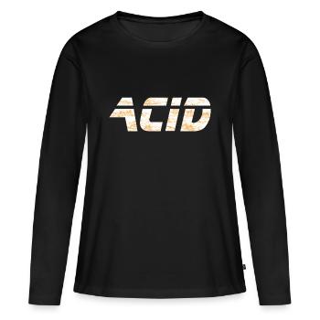ACID - Techno - Musique techno - Rave - T-shirt manches longues Premium bio Femme - noir - Devant - Julia (174cm)
