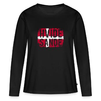 Hvide Sande, Westjütland, Dänemark, Nordsee - Frauen Premium Bio Langarmshirt - Schwarz - Vorne - Julia (174cm)