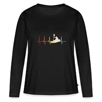 Bateau EQ PADD Kayak Kayak rame rame - T-shirt manches longues Premium bio Femme - noir - Devant - Julia (174cm)