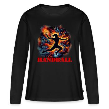 Handball - Women's Premium Organic Long Sleeve Shirt - black - Front - Julia (174cm)