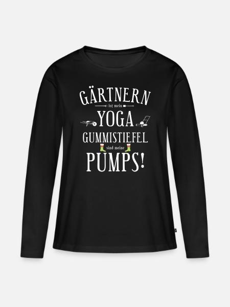 Gartenarbeit & Gärtnern - Einkaufsbeutel für die - Frauen Premium Bio Langarmshirt - Schwarz