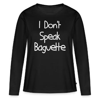 BAGUETTE CHEMISE - T-shirt manches longues Premium bio Femme - noir - Devant - Julia (174cm)