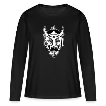 Diable Satan Tatouage Hexagone Swag Cadeau de tatouage - T-shirt manches longues Premium bio Femme - noir - Devant - Julia (174cm)