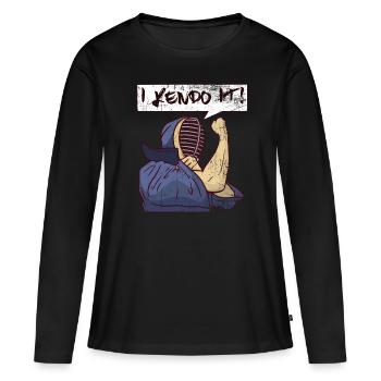 Kendo Japanese Bamboo Arts Martial Gift - T-shirt manches longues Premium bio Femme - noir - Devant - Julia (174cm)