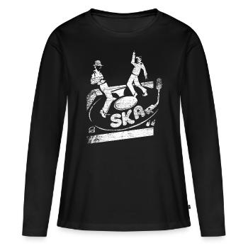 Genre de musique ska - T-shirt manches longues Premium bio Femme - noir - Devant - Julia (174cm)