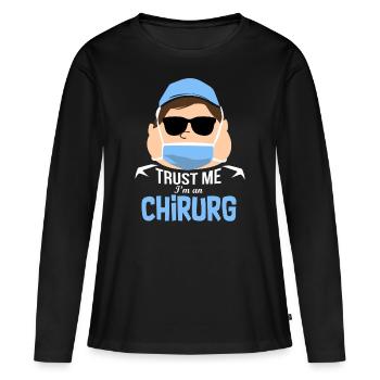 Chirurg Ärztin - Frauen Premium Bio Langarmshirt - Schwarz - Vorne - Julia (174cm)
