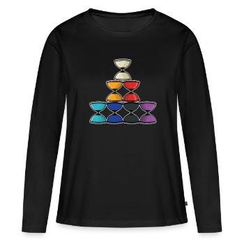 diabolo - T-shirt manches longues Premium bio Femme - noir - Devant - Julia (174cm)