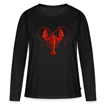 homard - T-shirt manches longues Premium bio Femme - noir - Devant - Julia (174cm)