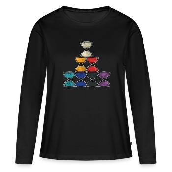 Cadeau diabolo - T-shirt manches longues Premium bio Femme - noir - Devant - Julia (174cm)