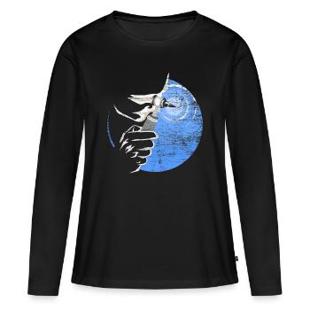 Halz-nasen-ohen-arzt - Frauen Premium Bio Langarmshirt - Schwarz - Vorne - Julia (174cm)