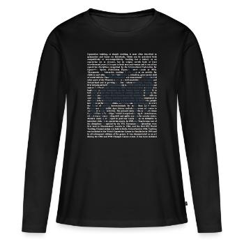 voûte - T-shirt manches longues Premium bio Femme - noir - Devant - Julia (174cm)