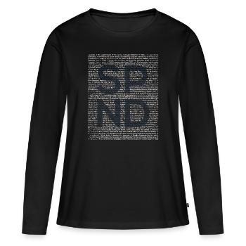 Spandau - Frauen Premium Bio Langarmshirt - Schwarz - Vorne - Julia (174cm)