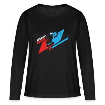 pétanque - T-shirt manches longues Premium bio Femme - noir - Devant - Julia (174cm)