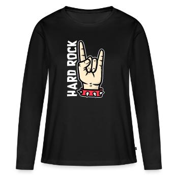 Hard rock - T-shirt manches longues Premium bio Femme - noir - Devant - Julia (174cm)