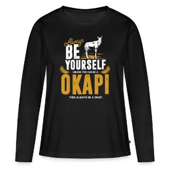 okapi - Women's Premium Organic Long Sleeve Shirt - black - Front - Julia (174cm)
