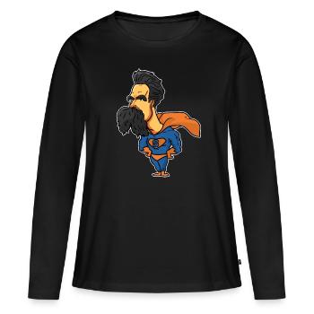 Friedrich Nietzsche - T-shirt manches longues Premium bio Femme - noir - Devant - Julia (174cm)