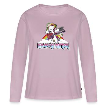 death metal unicorn 3 - Women's Premium Organic Long Sleeve Shirt - dusky pink - Front - Julia (174cm)