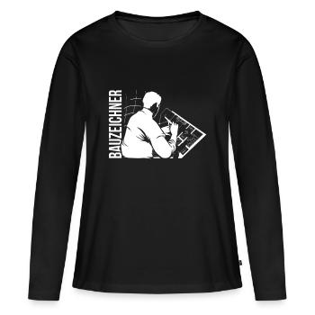 dessinateur - T-shirt manches longues Premium bio Femme - noir - Devant - Julia (174cm)