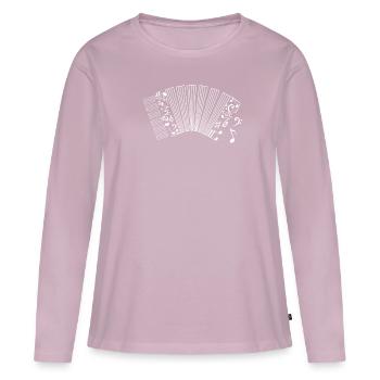 Akkordeon Musiker Geschenkidee - Frauen Premium Bio Langarmshirt - Altrosa - Vorne - Julia (174cm)