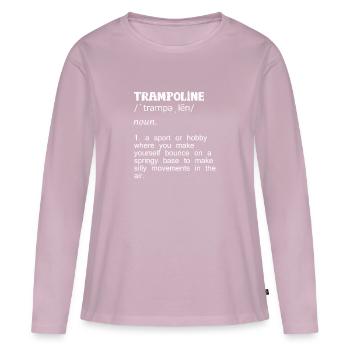trampoline - T-shirt manches longues Premium bio Femme - rose poudré - Devant - Julia (174cm)