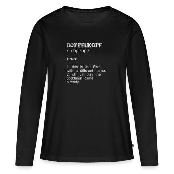Double head skat - Women's Premium Organic Long Sleeve Shirt - black - Front - Julia (174cm)