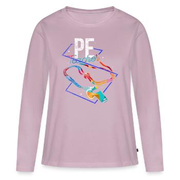 Sportlehrer Polygon - Frauen Premium Bio Langarmshirt - Altrosa - Vorne - Julia (174cm)