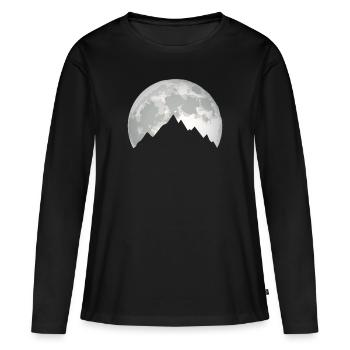 Nature Terre Mère Nature Voyage Alpinisme - T-shirt manches longues Premium bio Femme - noir - Devant - Julia (174cm)