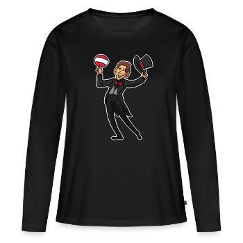 Sebastian Kurz - T-shirt manches longues Premium bio Femme - noir - Devant - Julia (174cm)