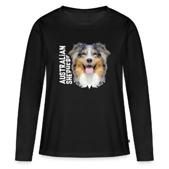 Australian Shepherd - T-shirt manches longues Premium bio Femme - noir - Devant - Julia (174cm)