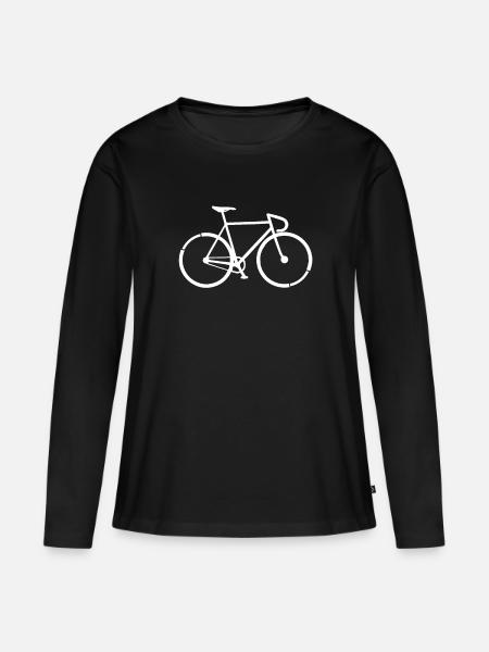 Radsport - Frauen Premium Bio Langarmshirt - Schwarz