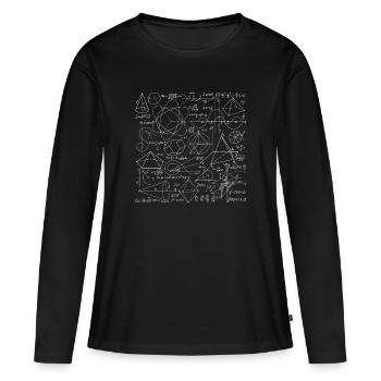 mathématicien - T-shirt manches longues Premium bio Femme - noir - Devant - Julia (174cm)