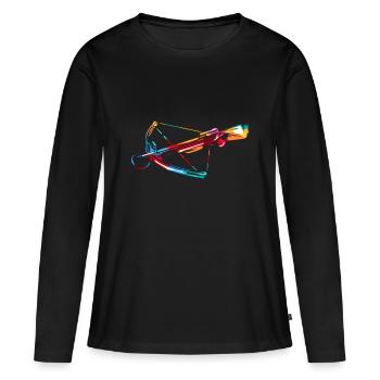 crossbow - Women's Premium Organic Long Sleeve Shirt - black - Front - Julia (174cm)