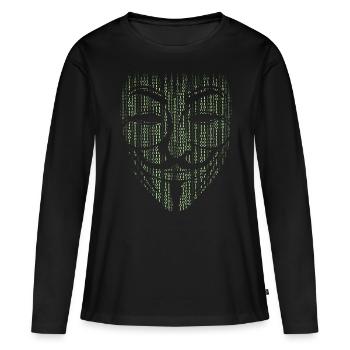 Hacken - Frauen Premium Bio Langarmshirt - Schwarz - Vorne - Julia (174cm)