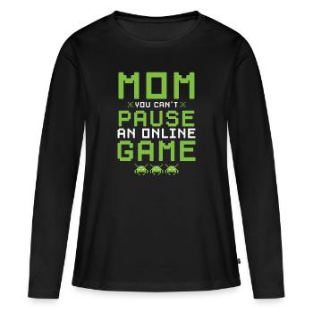Gamers Gaming Videospiele Computers Geschenk Mom You - Frauen Premium Bio Langarmshirt - Schwarz - Vorne - Julia (174cm)