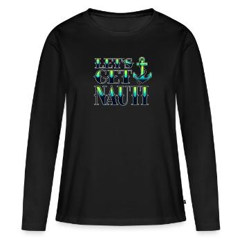 Yacht Rock - Frauen Premium Bio Langarmshirt - Schwarz - Vorne - Julia (174cm)