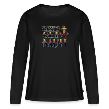 Yacht Rock - Frauen Premium Bio Langarmshirt - Schwarz - Vorne - Julia (174cm)
