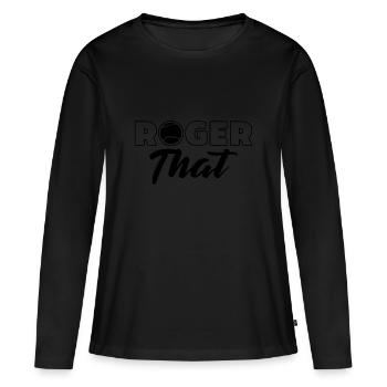 Joueuse de tennis Roger That Fan Gift - T-shirt manches longues Premium bio Femme - noir - Devant - Julia (174cm)