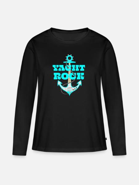 Yacht Rock - Frauen Premium Bio Langarmshirt - Schwarz