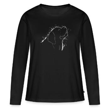 Saint Bernard - Women's Premium Organic Long Sleeve Shirt - black - Front - Julia (174cm)