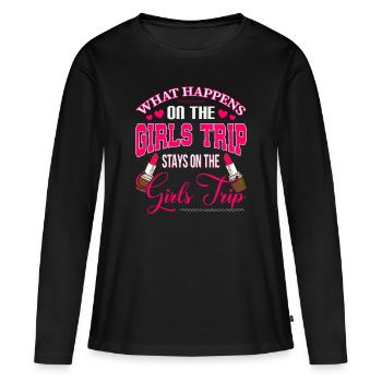 GirlsTrip Girls Trip Crew Girls Team Girls Team - T-shirt manches longues Premium bio Femme - noir - Devant - Julia (174cm)