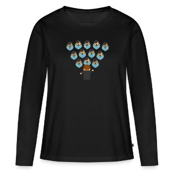 chorale - T-shirt manches longues Premium bio Femme - noir - Devant - Julia (174cm)