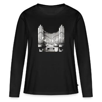 organe - T-shirt manches longues Premium bio Femme - noir - Devant - Julia (174cm)