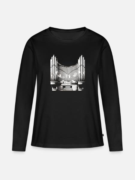 orgel - Premium økologisk langærmet T-shirt til kvinder - sort