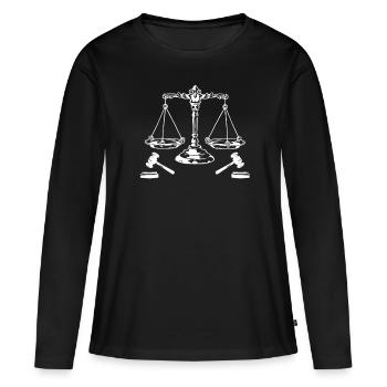 Anwalt - Frauen Premium Bio Langarmshirt - Schwarz - Vorne - Julia (174cm)