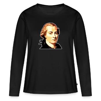 philosophie - T-shirt manches longues Premium bio Femme - noir - Devant - Julia (174cm)