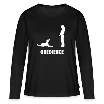Obéissance chien sport chien sport - T-shirt manches longues Premium bio Femme - noir - Devant - Julia (174cm)