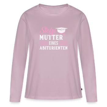 stolze Mutter Abitur Abifeier Abiturient Schule - Frauen Premium Bio Langarmshirt - Altrosa - Vorne - Julia (174cm)