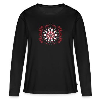 jeu de fléchettes - T-shirt manches longues Premium bio Femme - noir - Devant - Julia (174cm)