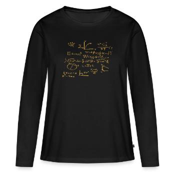 mathematician - Women's Premium Organic Long Sleeve Shirt - black - Front - Julia (174cm)